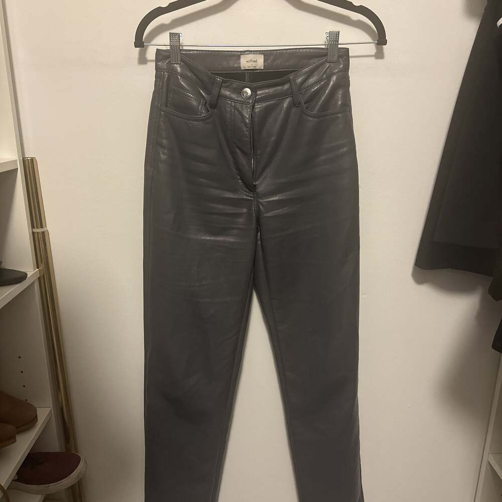 Aritzia Wilfred Melina Vegan Leather Pants